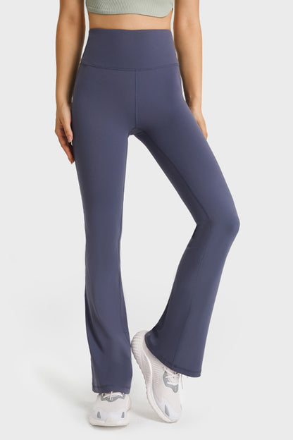 Elastic Waist Flare Yoga Pants-Teresa&#39;s Fashionista LLC