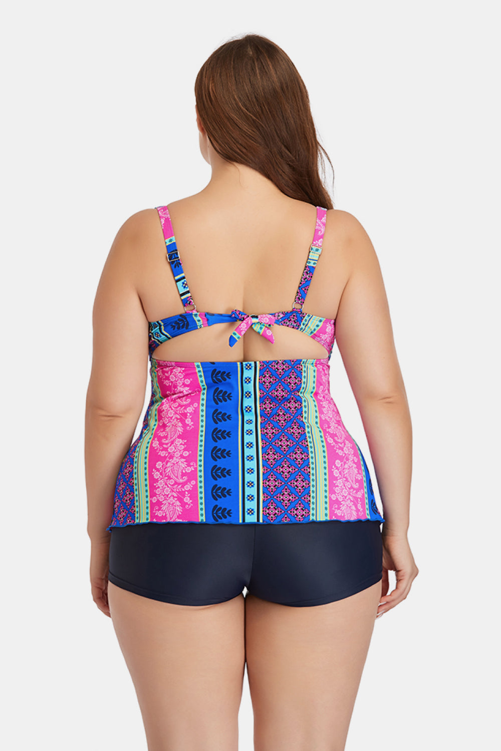 Plus Size Printed Crisscross Cutout Two-Piece Swim Set-Teresa&#39;s Fashionista LLC