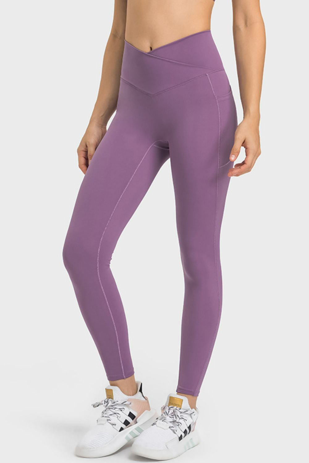 V-Waist Yoga Leggings with Pockets-Teresa&#39;s Fashionista LLC