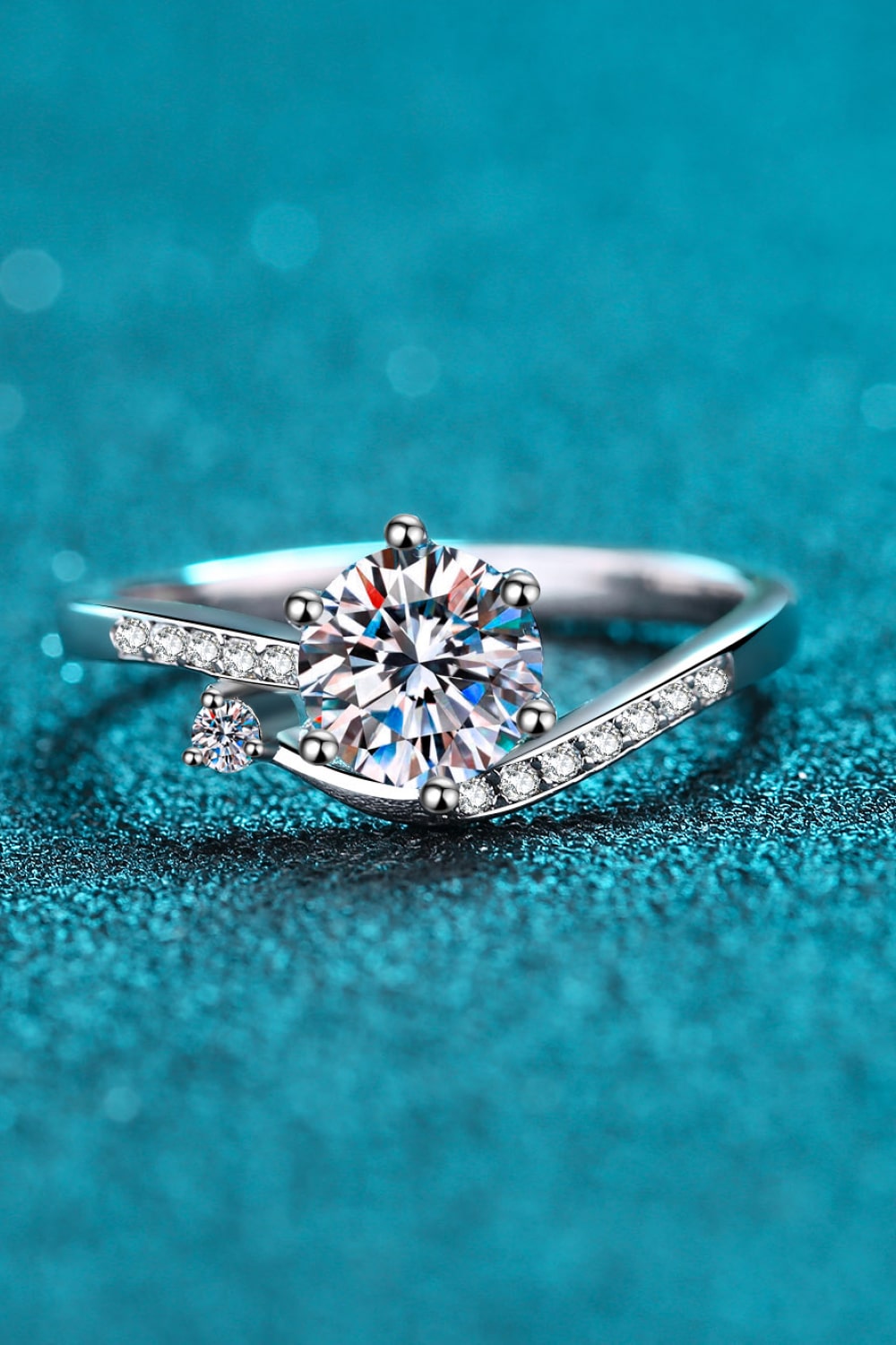 On My Mind 925 Sterling Silver Moissanite Ring-Teresa&#39;s Fashionista LLC