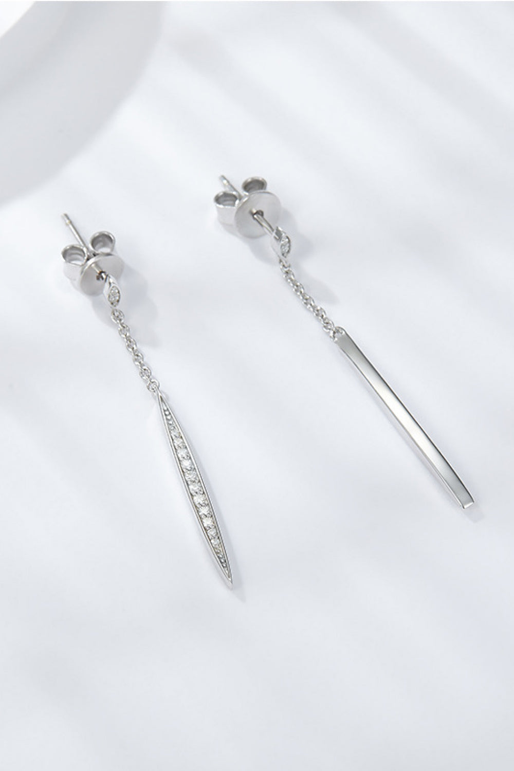 Elegant Moissanite 925 Sterling Silver Drop Earrings-Teresa&#39;s Fashionista LLC