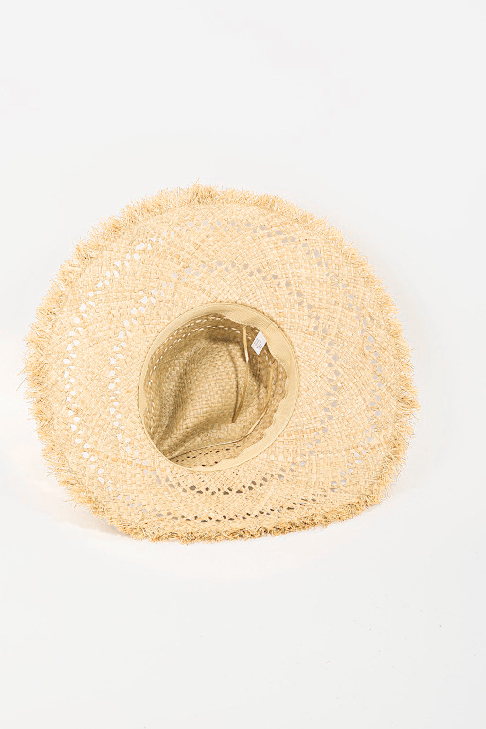 Fame Openwork Raw Hem Weave Hat-Teresa&#39;s Fashionista LLC