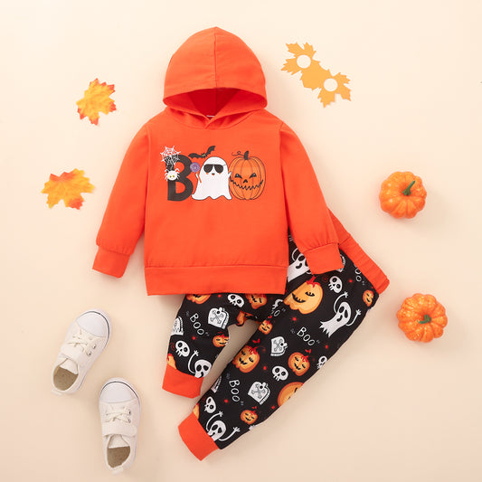 BOO Graphic Long Sleeve Hoodie and Printed Pants Set-Teresa&#39;s Fashionista LLC