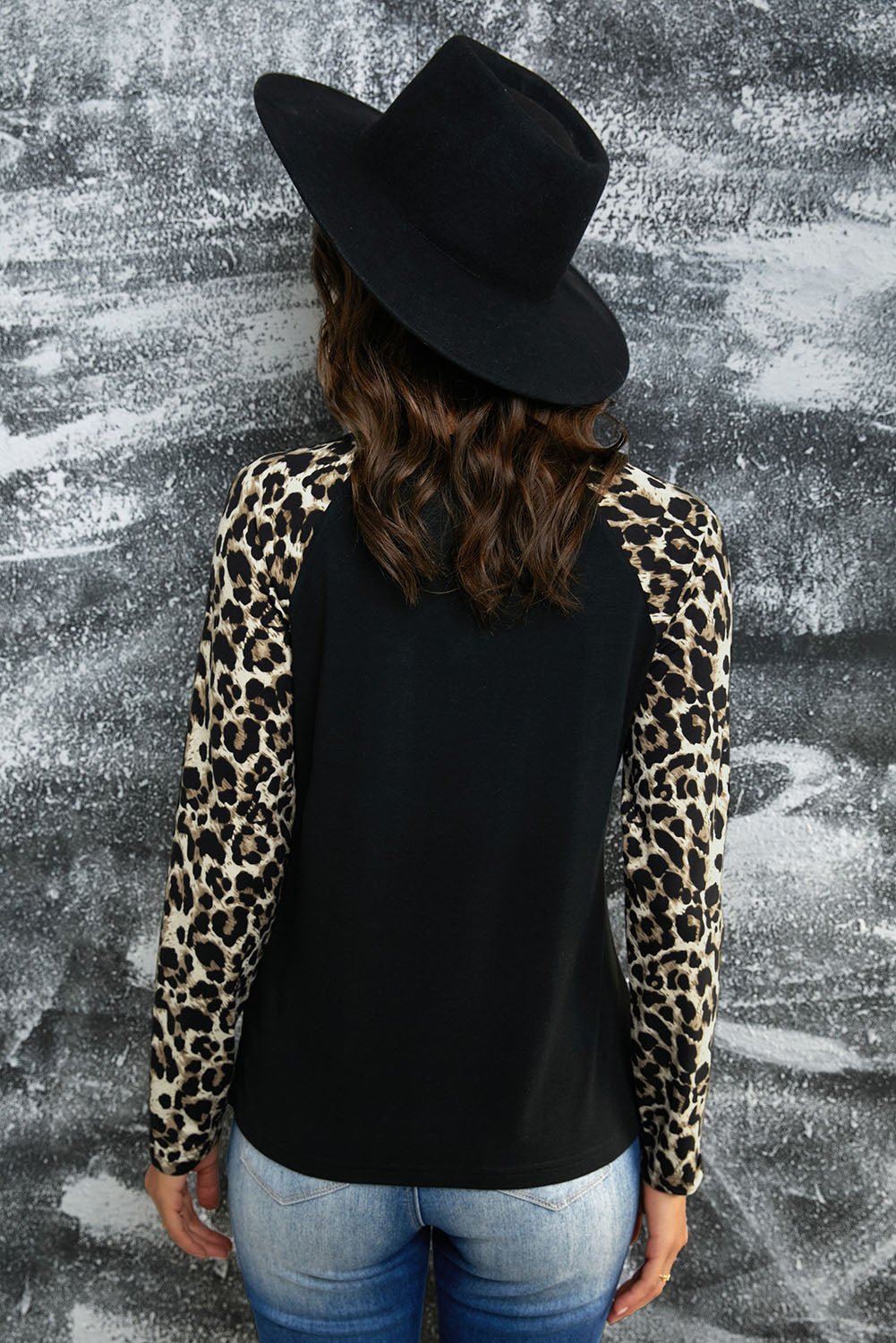 Leopard Print Grommet Long Sleeve Tee-Teresa&#39;s Fashionista LLC