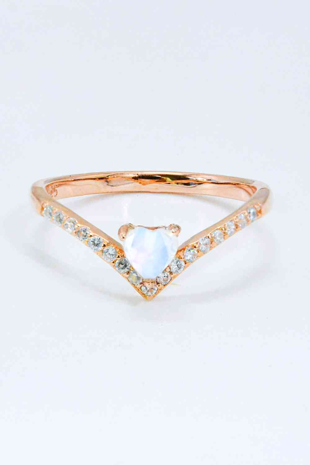 Moonstone Heart-Shaped Ring-Teresa&#39;s Fashionista LLC