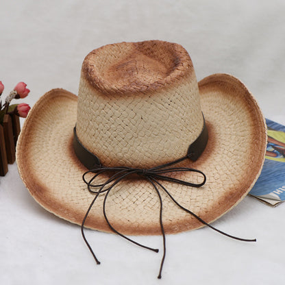 Papyrus Wide Brim Cowboy Hat-Teresa&#39;s Fashionista LLC