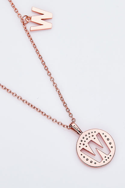 Moissanite U to Z Pendant Necklace-Teresa&#39;s Fashionista LLC