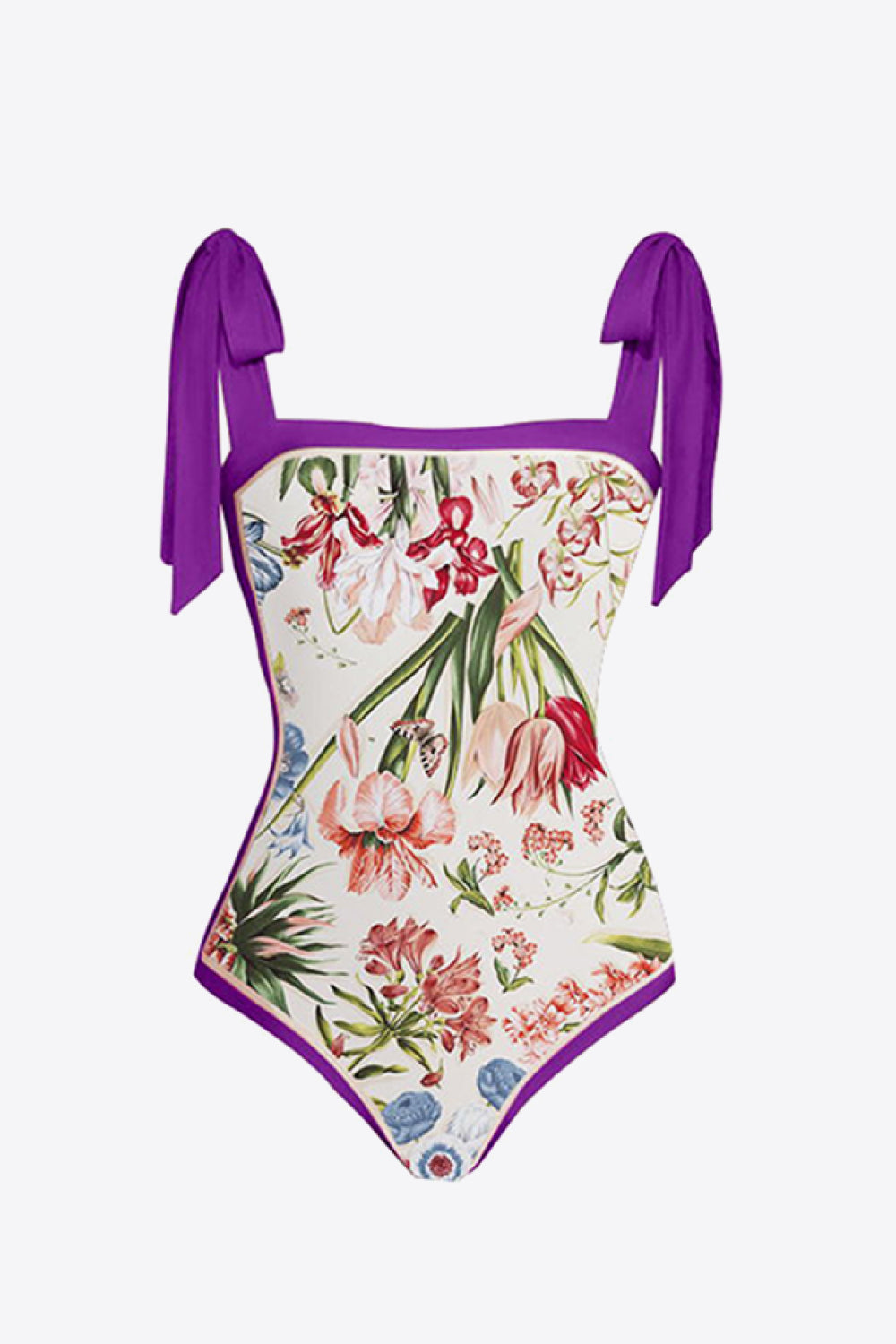 Floral Tie Shoulder Two-Piece Swim Set-Teresa&#39;s Fashionista LLC