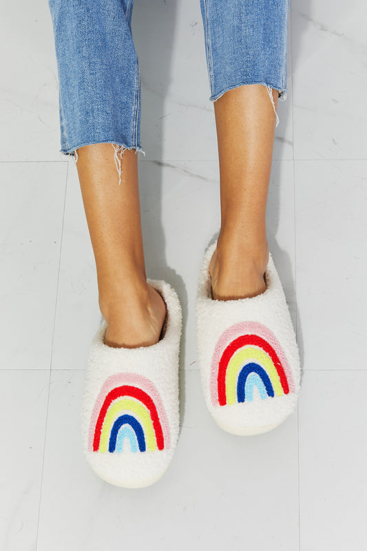 MMShoes Rainbow Plush Slipper-Teresa&#39;s Fashionista LLC