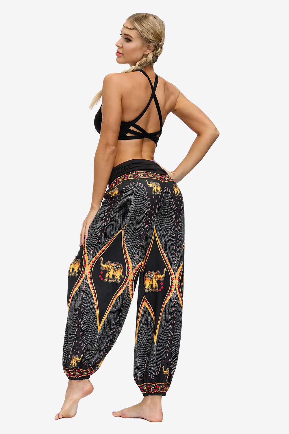 Exotic Style Printed Ruched Pants-Teresa&#39;s Fashionista LLC