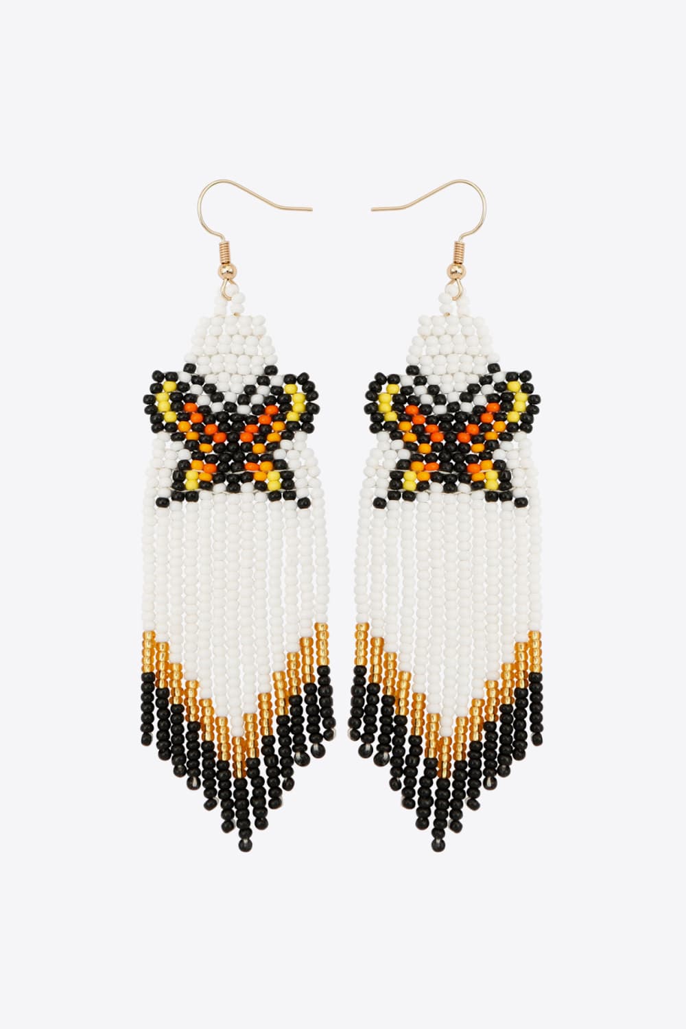 Butterfly Beaded Dangle Earrings-Teresa&#39;s Fashionista LLC