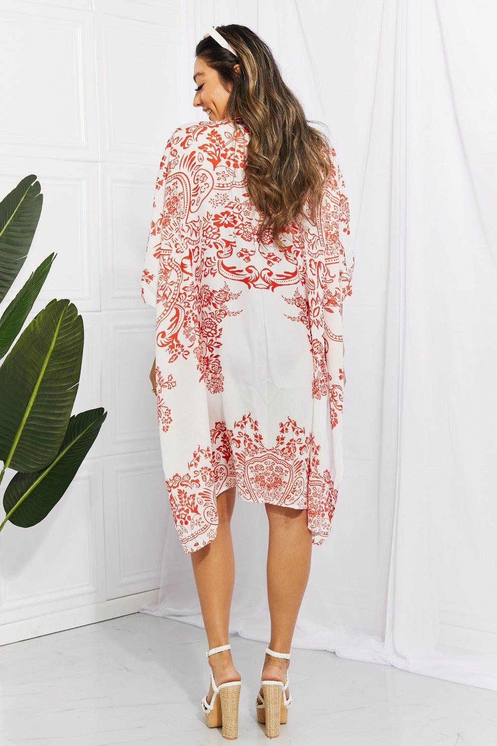 Floral Side Slit Cover Up-Teresa&#39;s Fashionista LLC