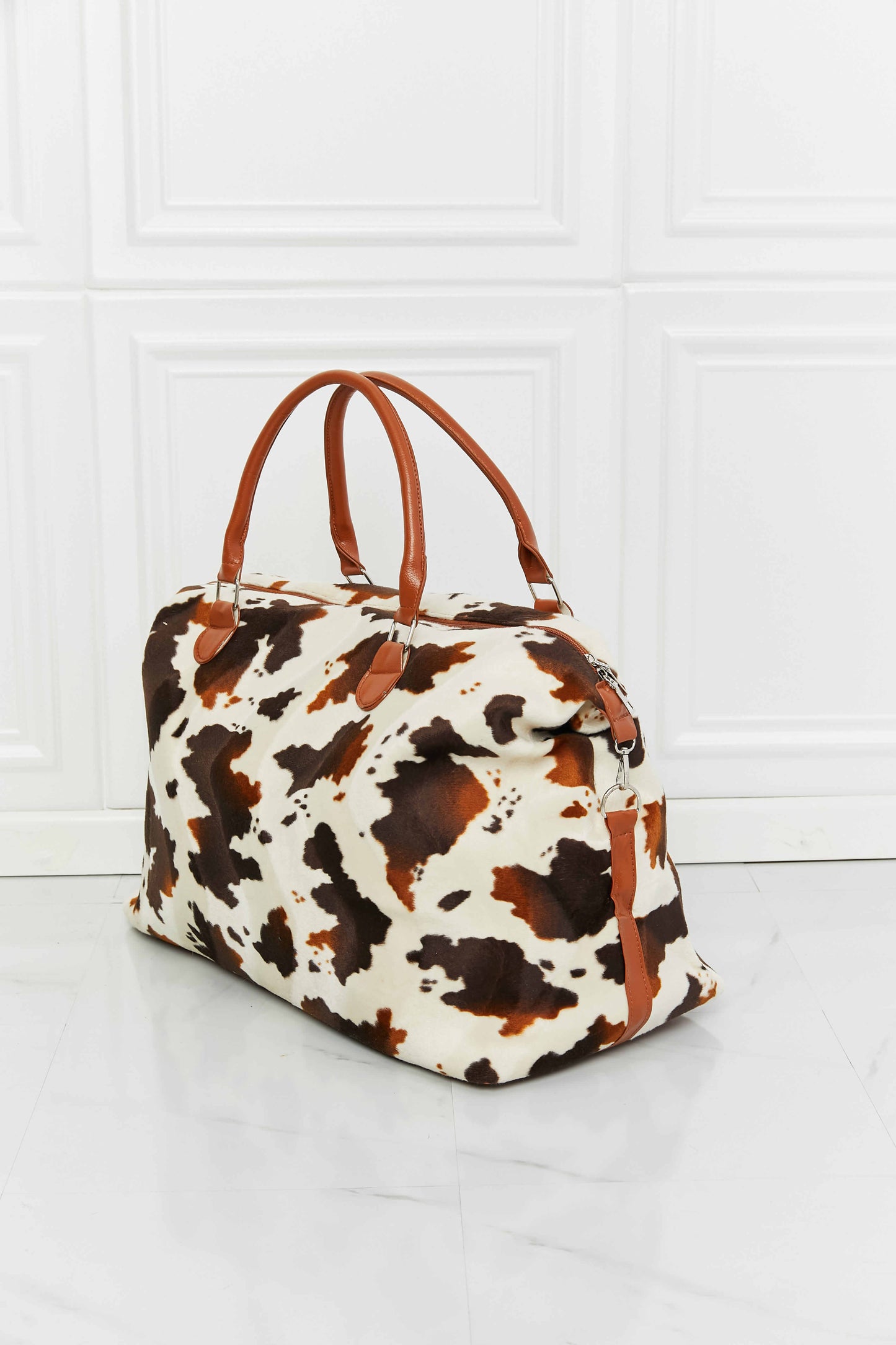 Animal Print Plush Weekender Bag-Teresa&#39;s Fashionista LLC