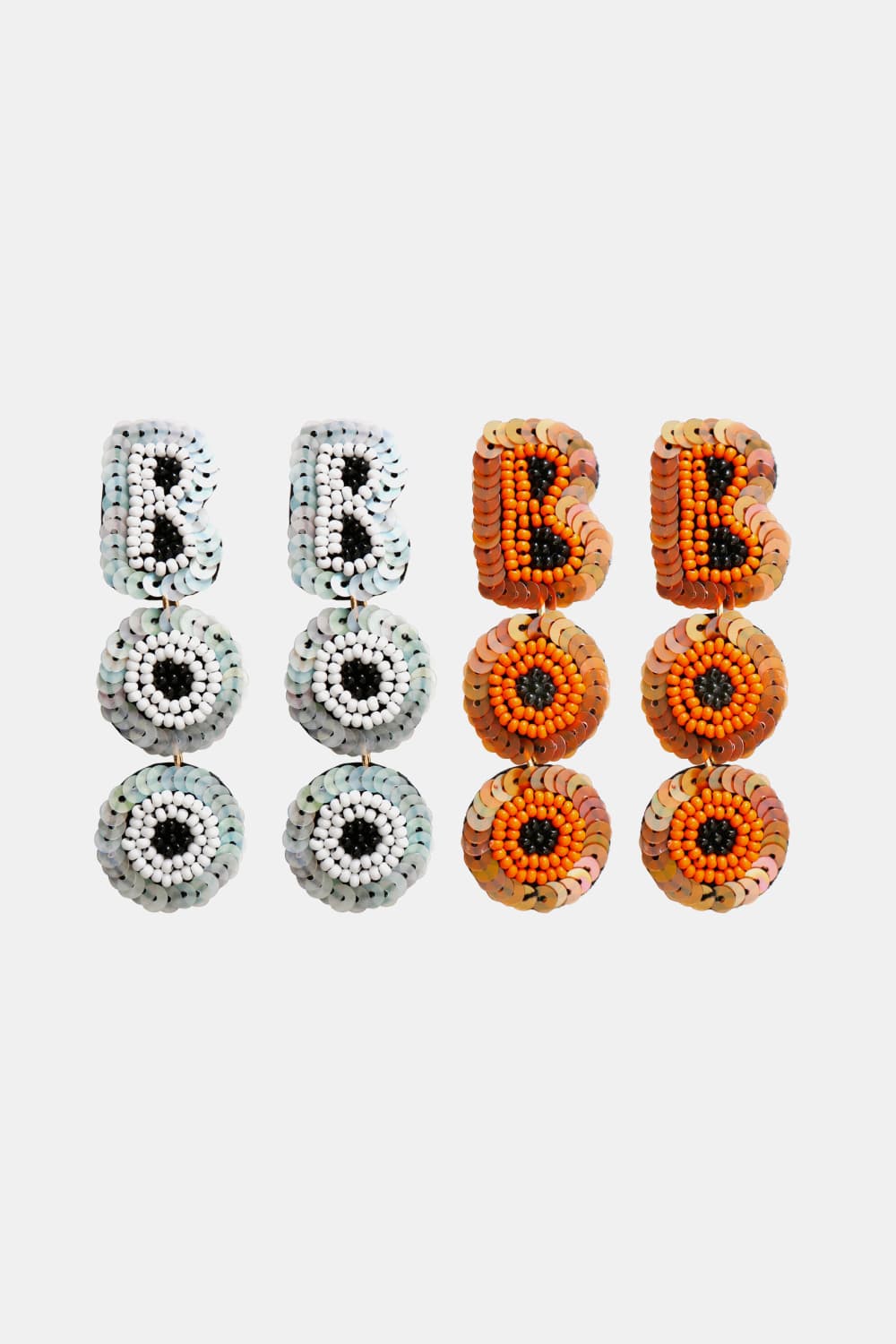 BOO Beaded Dangle Earrings-Teresa&#39;s Fashionista LLC