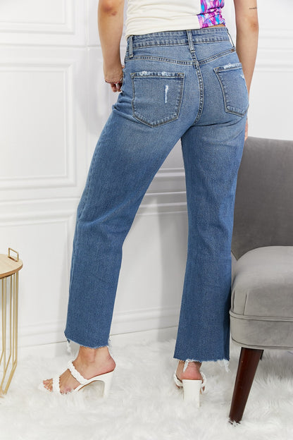 Kancan Full Size Melanie Crop Wide Leg Jeans-Teresa&#39;s Fashionista LLC