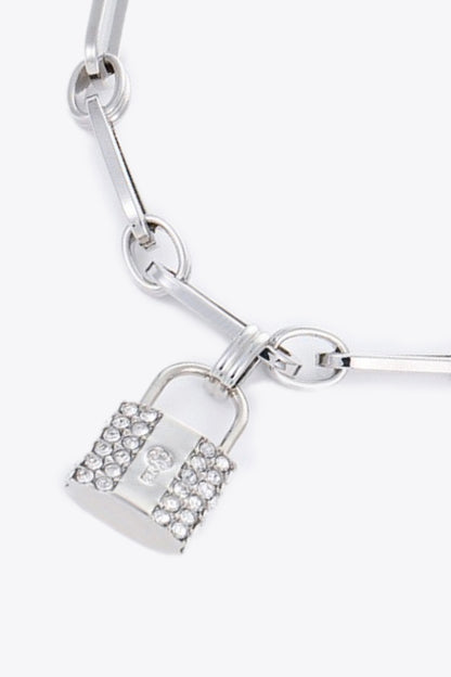 Lock Charm Chain Bracelet-Teresa&#39;s Fashionista LLC