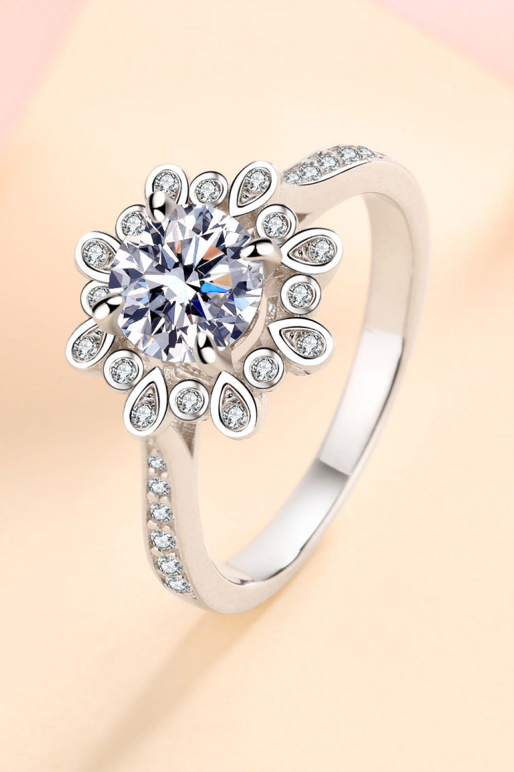 Can't Stop Your Shine 925 Sterling Silver Moissanite Ring-Teresa&#39;s Fashionista LLC