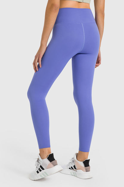 High Waist Ankle-Length Yoga Leggings-Teresa&#39;s Fashionista LLC