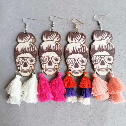 Spider Grandma Tassel Detail Dangle Earrings-Teresa&#39;s Fashionista LLC