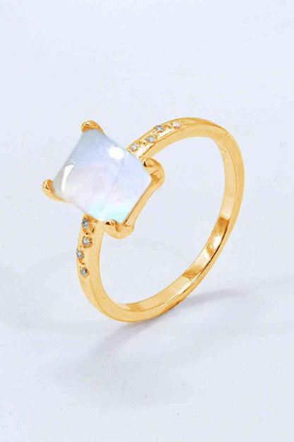 Square Moonstone Ring-Teresa&#39;s Fashionista LLC