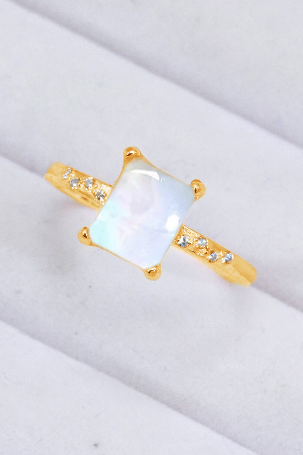 Square Moonstone Ring-Teresa&#39;s Fashionista LLC