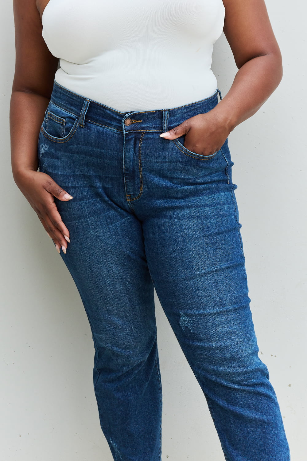 Judy Blue Aila Regular Full Size Mid Rise Cropped Relax Fit Jeans-Teresa&#39;s Fashionista LLC