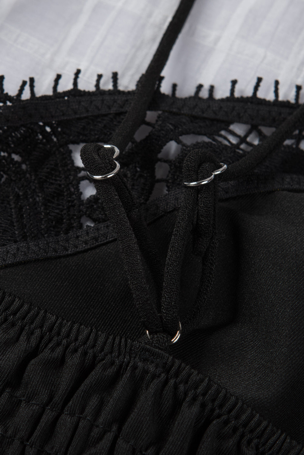 Smocked Eyelash Trim Lace Bralette-Teresa&#39;s Fashionista LLC