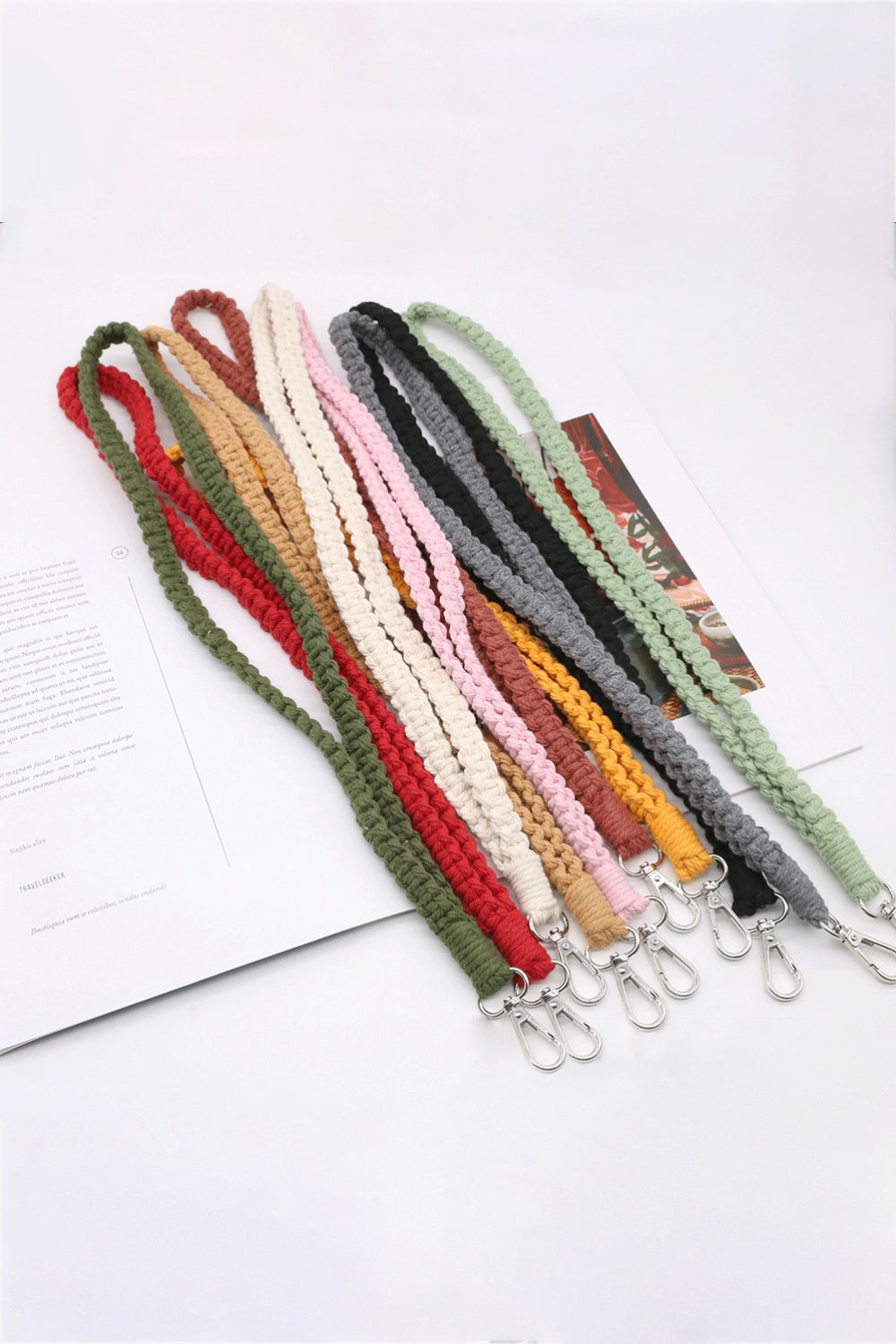 Assorted 2-Pack Hand-Woven Lanyard Keychain-Teresa&#39;s Fashionista LLC