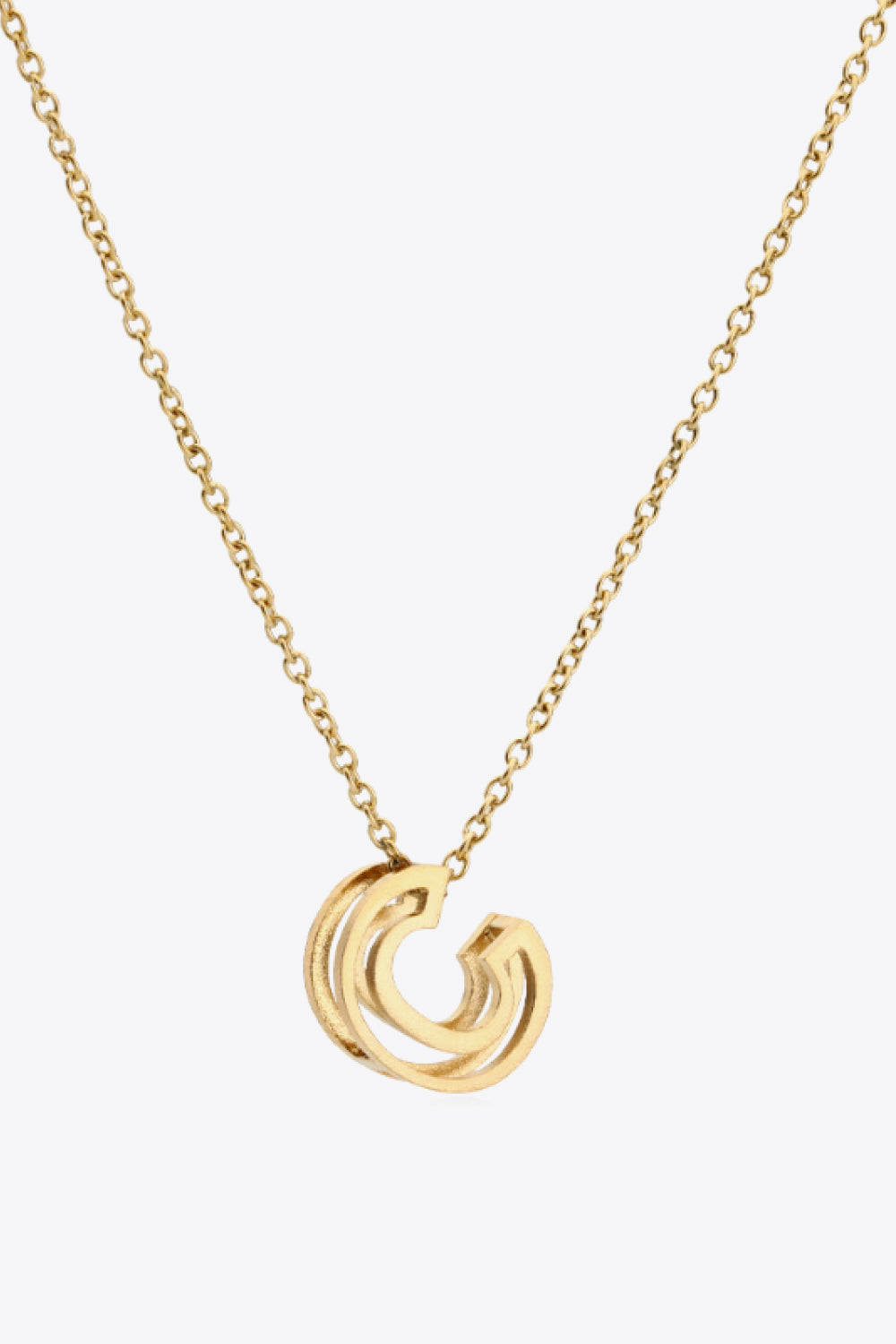 A to J Letter Pendant Nekclace-Teresa&#39;s Fashionista LLC