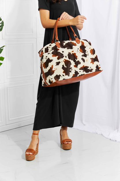 Animal Print Plush Weekender Bag-Teresa&#39;s Fashionista LLC