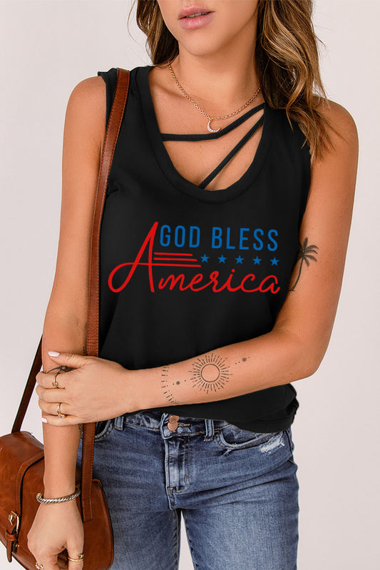 GOD BLESS AMERICA Tank-Teresa&#39;s Fashionista LLC