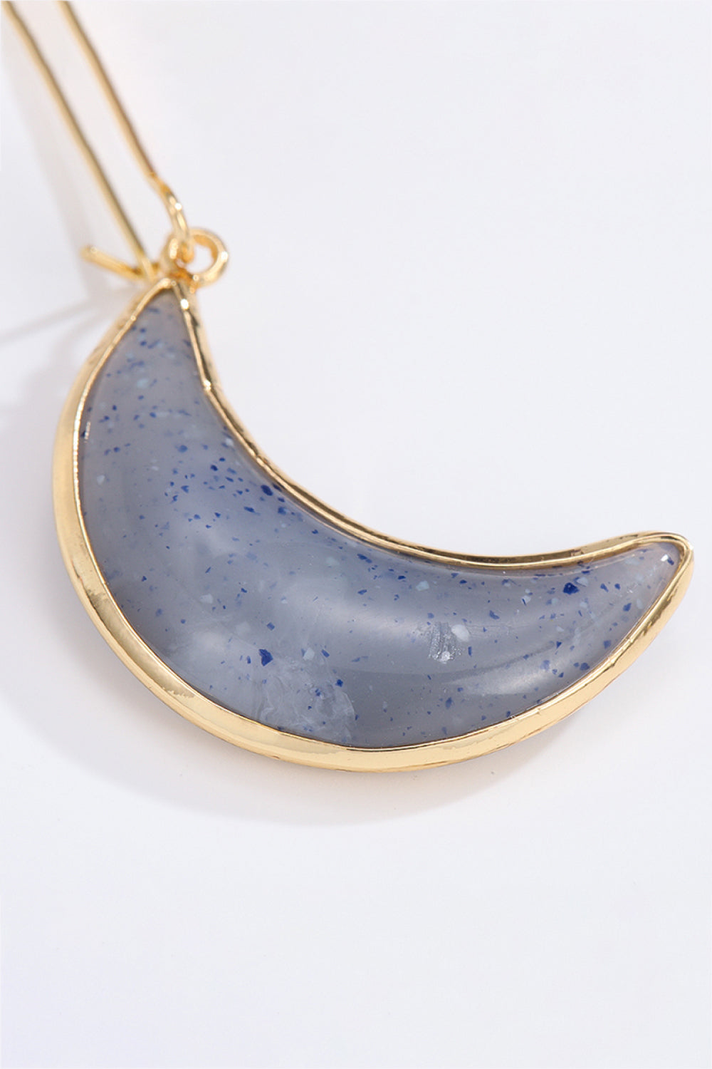 Resin Moon Drop Earrings-Teresa&#39;s Fashionista LLC