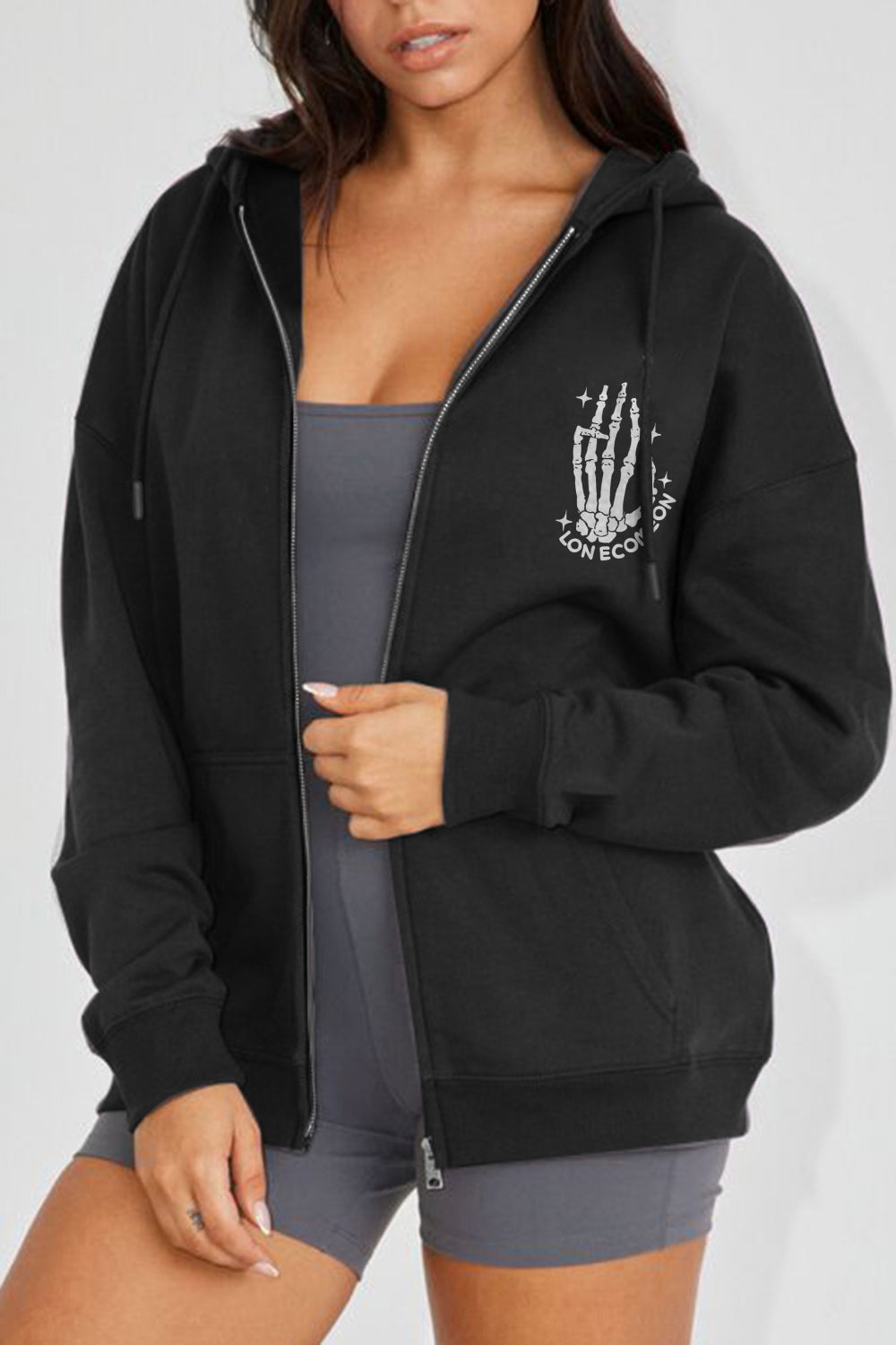 Simply Love Full Size HAVE THE DAY YOU DESERVE Graphic Hoodie-Teresa&#39;s Fashionista LLC