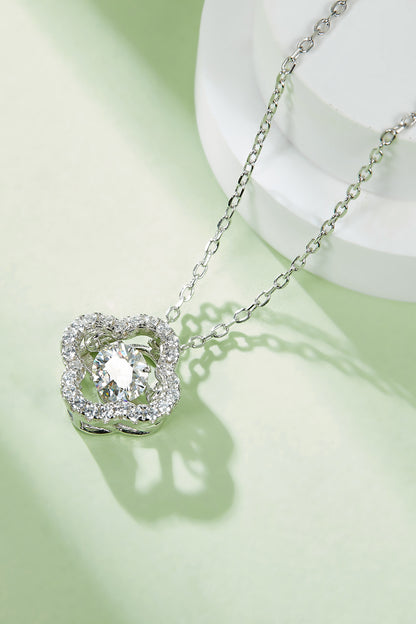 Moissanite Four Leaf Clover Pendant Necklace-Teresa&#39;s Fashionista LLC