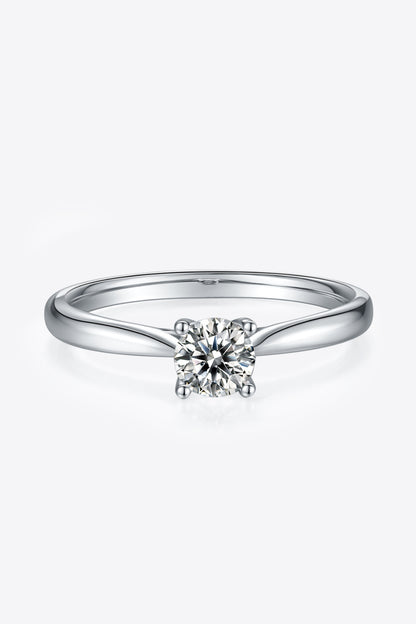 Moissanite 925 Sterling Silver Solitaire Ring-Teresa&#39;s Fashionista LLC