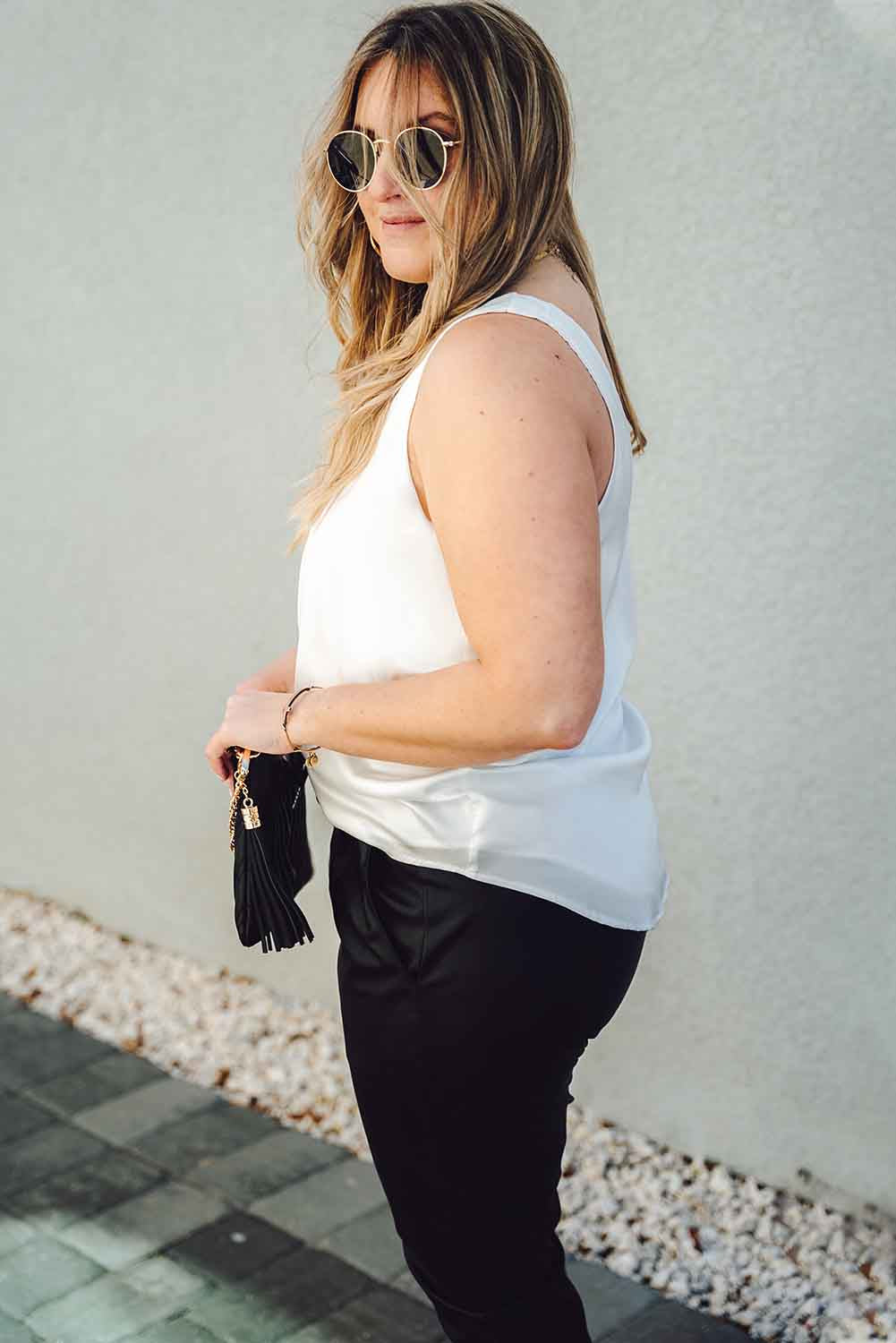 Plus Size Basic Style V-Neck Tank-Teresa&#39;s Fashionista LLC