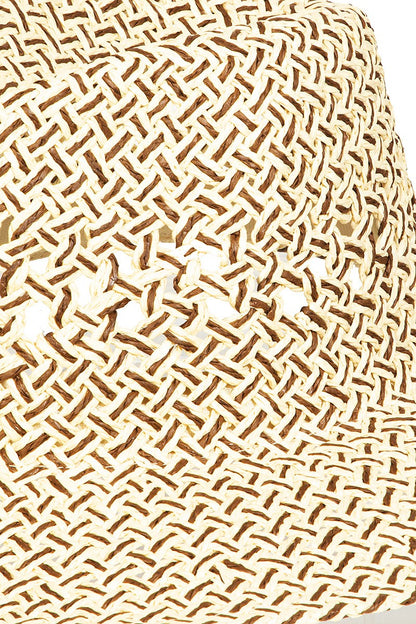 Fame Cutout Woven Straw Hat-Teresa&#39;s Fashionista LLC