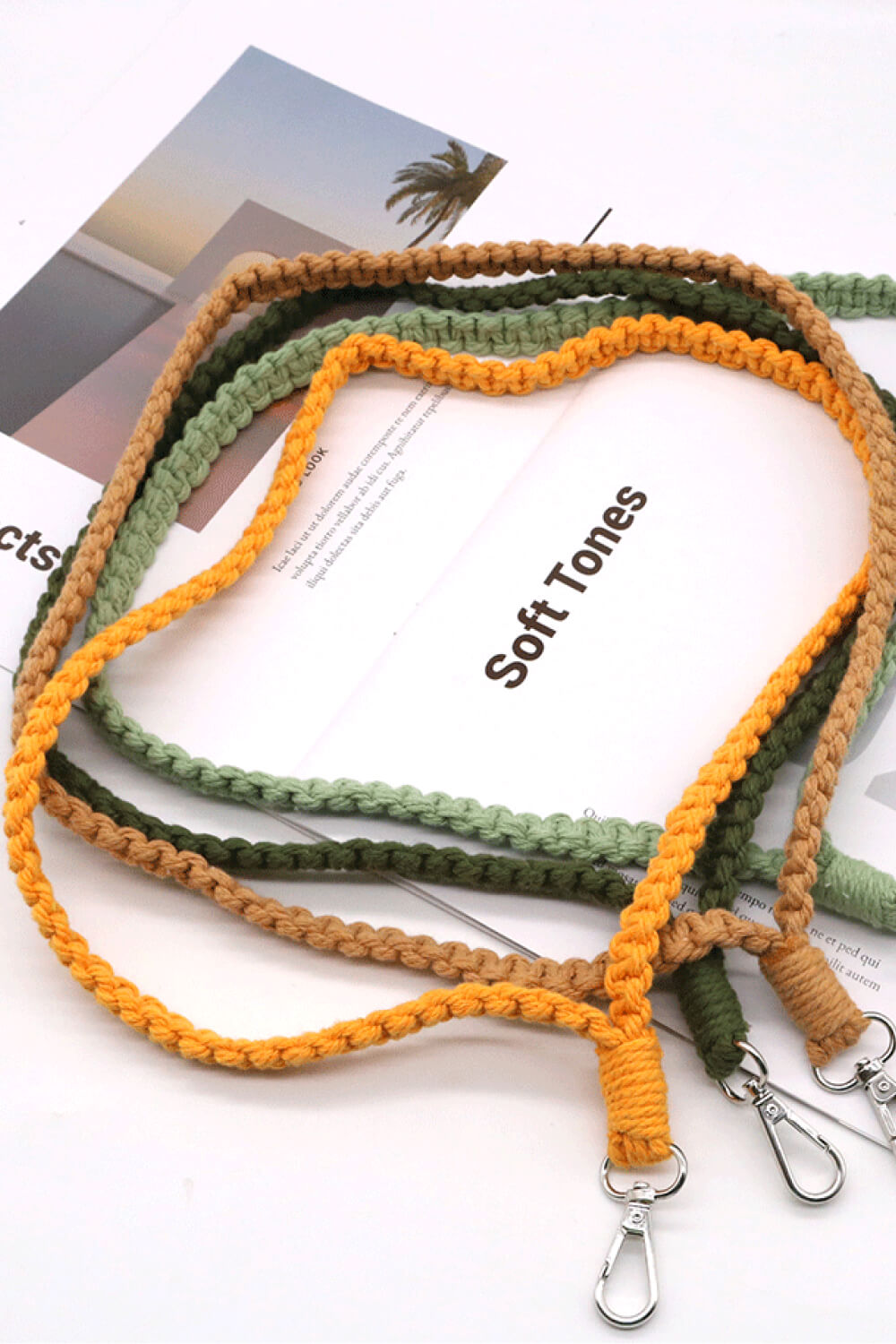 Assorted 2-Pack Hand-Woven Lanyard Keychain-Teresa&#39;s Fashionista LLC