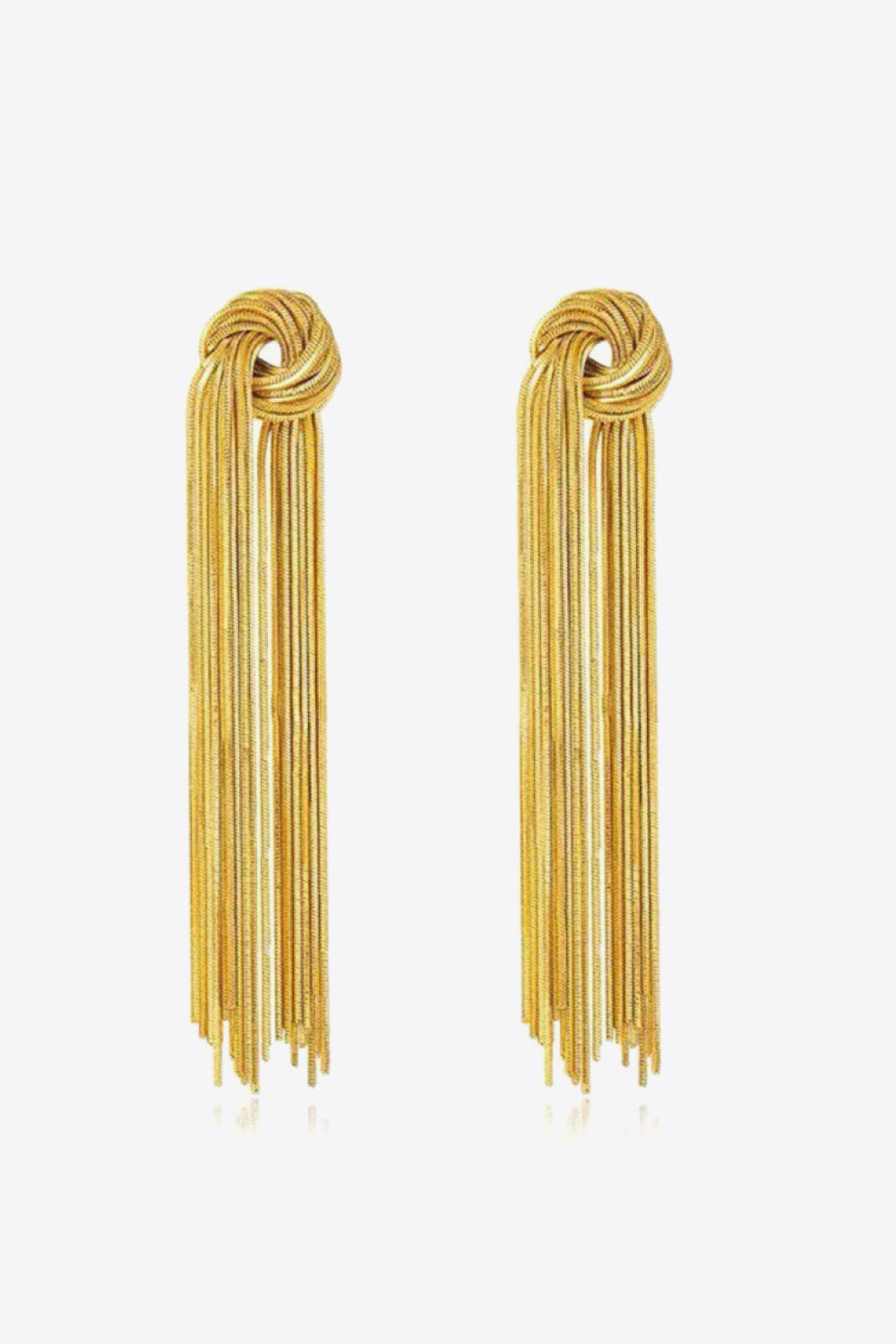 18K Gold Plated Fringe Earrings-Teresa&#39;s Fashionista LLC