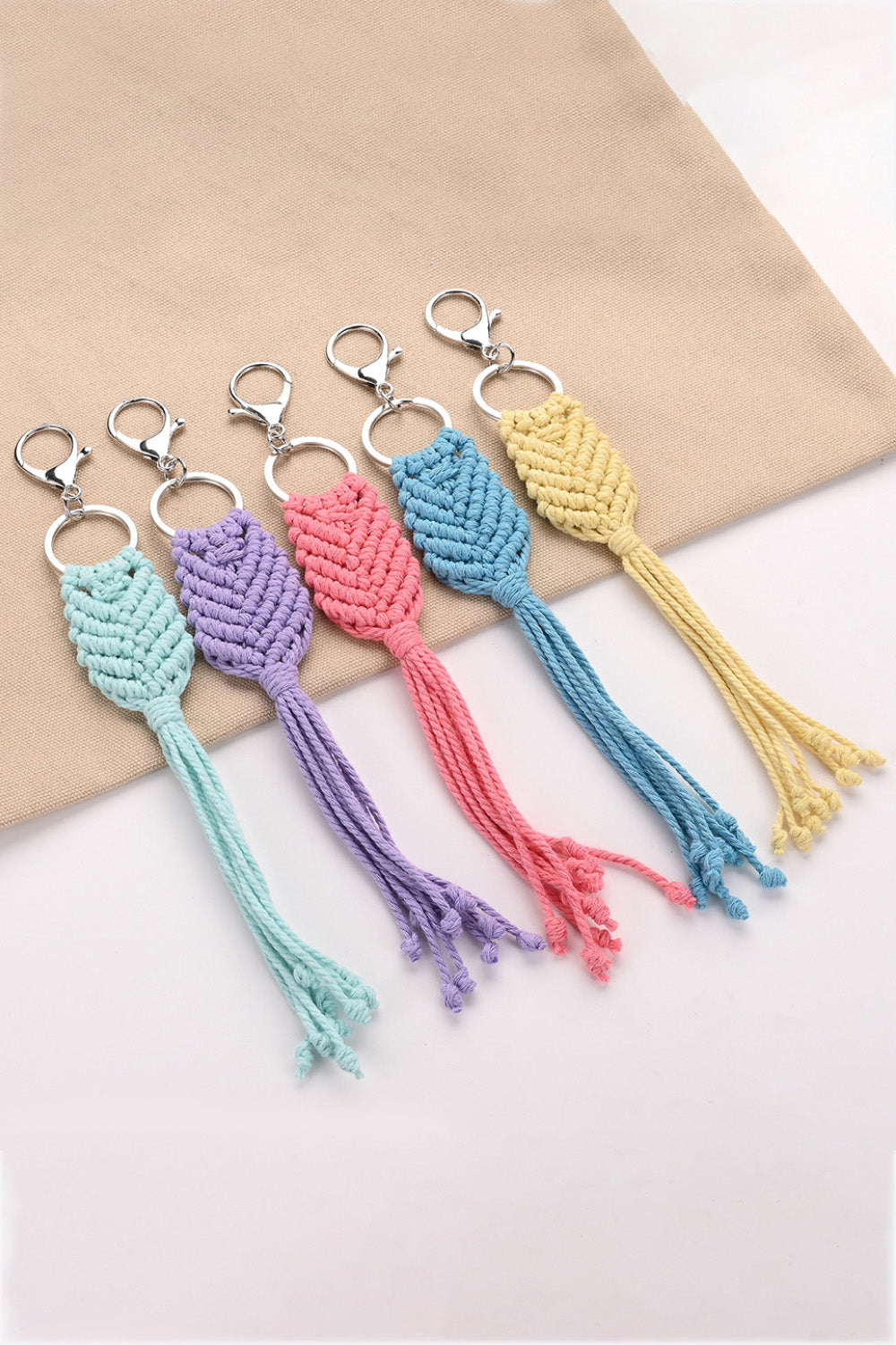 Assorted 4-Pack Handmade Fringe Keychain-Teresa&#39;s Fashionista LLC