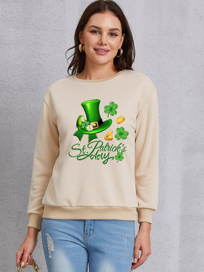 ST. PATRICK'S DAY Round Neck Sweatshirt-Teresa&#39;s Fashionista LLC