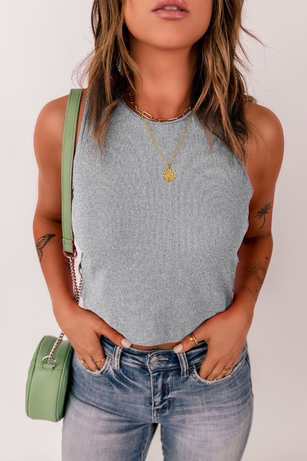 Round Neck Tank Top-Teresa&#39;s Fashionista LLC