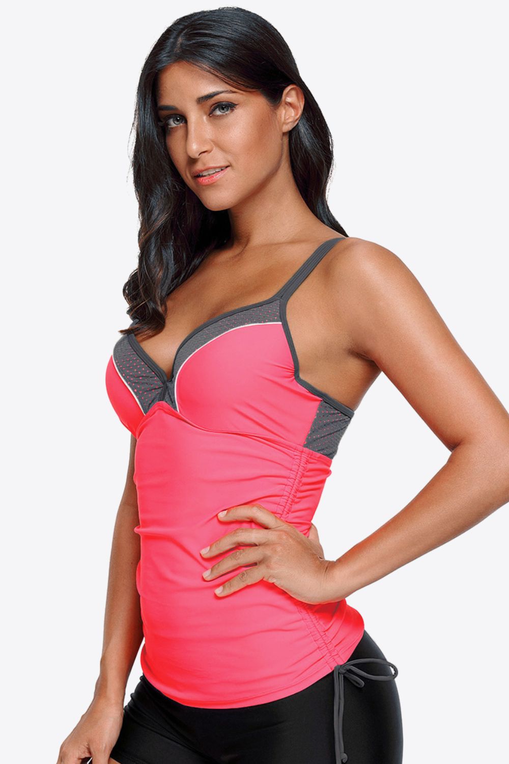 Contrast Sweetheart Neck Swim Cami-Teresa&#39;s Fashionista LLC