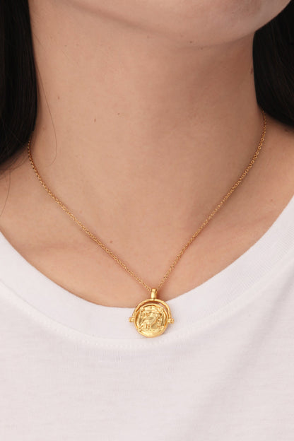 18K Gold-Plated Brass Double Sided Wear Necklace-Teresa&#39;s Fashionista LLC