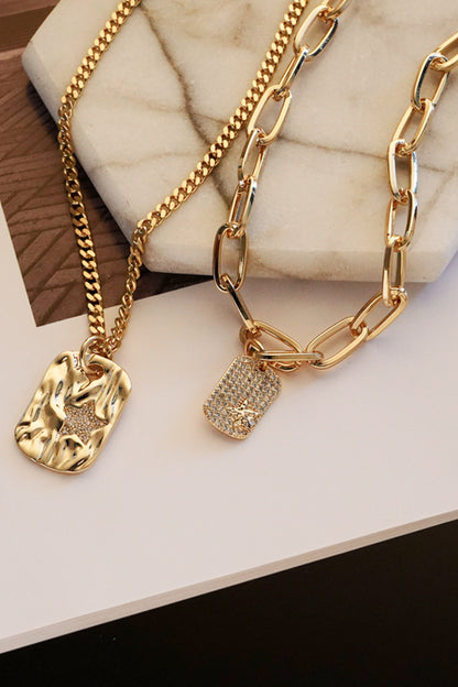 Never Out Of Reach 18K Gold-Plated Pendant Necklace-Teresa&#39;s Fashionista LLC