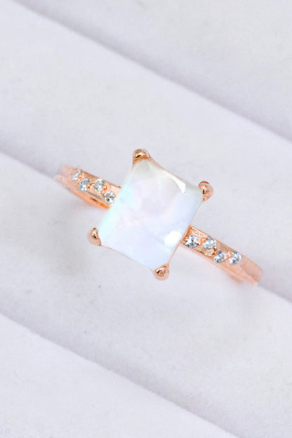 Square Moonstone Ring-Teresa&#39;s Fashionista LLC