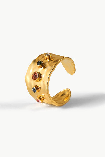 18K Gold-Plated Zircon Ring-Teresa&#39;s Fashionista LLC