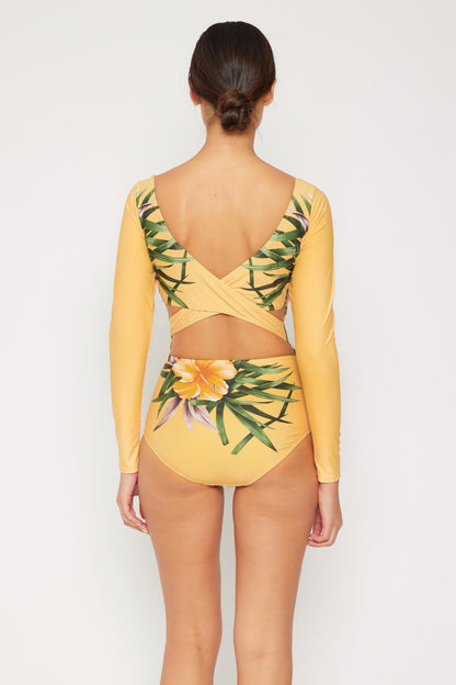 Marina West Swim Cool Down Longsleeve One-Piece Swimsuit-Teresa&#39;s Fashionista LLC