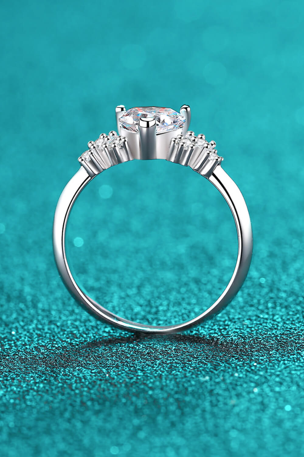 1 Carat Moissanite Heart Ring-Teresa&#39;s Fashionista LLC