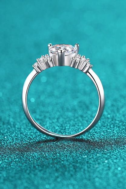 1 Carat Moissanite Heart Ring-Teresa&#39;s Fashionista LLC